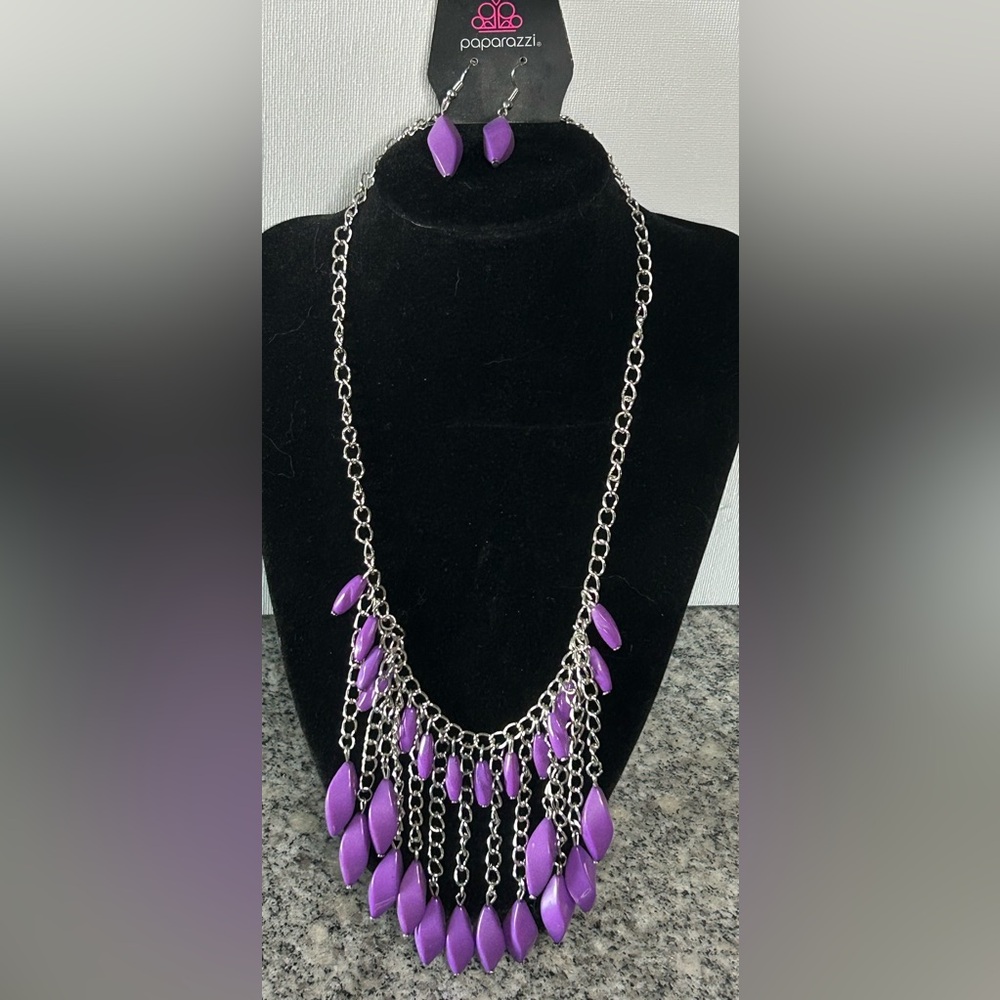 Paparazzi Purple Cascade Necklace